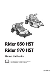 OM Rider 850 HST Manuel D'utilisation
