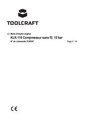 TOOLCRAFT KLK-118 Mode D'emploi Original