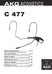 AKG Acoustics C 477 Mode D'emploi