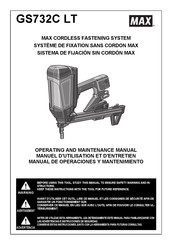 Max GS732C LT Manuel D'utilisation Et D'entretien