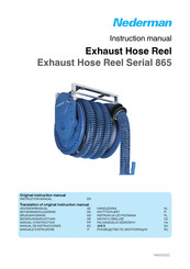 Nederman Exhaust Hose Reel 865 Manuel D'instruction