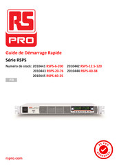 RS Pro 2010444 Guide De Démarrage Rapide