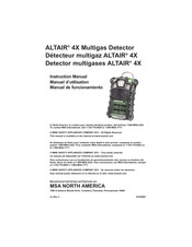 MSA ALTAIR 4X Manuel D'utilisation