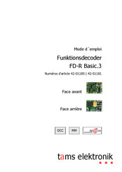 tams elektronik FD-R Basic.3 Mode D'emploi