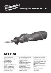 Milwaukee M12SI-0 Notice Originale