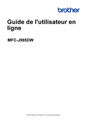Brother MFC-J985DW Guide De L'utilisateur
