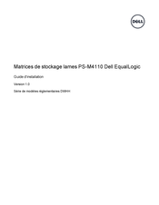 Dell EqualLogic DWHH PS-M4110 Guide D'installation