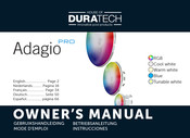 Duratech Adagio Pro PLP100-WH Mode D'emploi