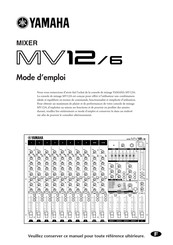 Yamaha MIXER MV12/6 Mode D'emploi