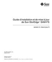 Sun Microsystems Sun StorEdge SAM-FS Guide D'installation Et De Mise En Service