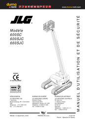 JLG 600SJC Manuel D'utilisation Et De Sécurité