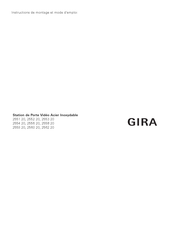 Gira 2560 20 Instructions De Montage Et Mode D'emploi