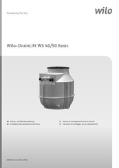 Wilo DrainLift WS 40D Basic Notice De Montage Et De Mise En Service