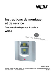 Wolf WPM-1 Instructions De Montage Et De Service