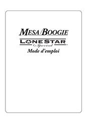 Mesa/Boogie LONE STAR Special Mode D'emploi