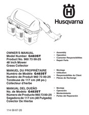 Husqvarna G483ST Manuel Du Propriétaire
