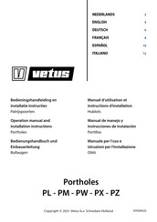 Vetus PXF Manuel D'utilisation Et Instructions D'installation
