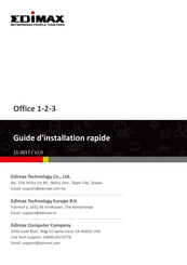 Edimax Office 1-2-3 Guide D'installation Rapide