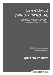 Plantronics Savi 420 Guide De Démarrage Rapide