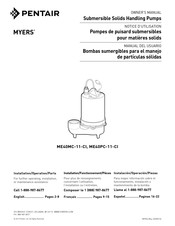 Pentair MYERS ME40MC-11-CI Notice D'utilisation