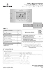 Emerson 1F83C-11PR Instructions D'installation Et D'utilisation
