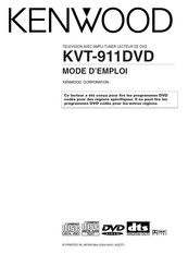 Kenwood KVT-911DVD Mode D'emploi