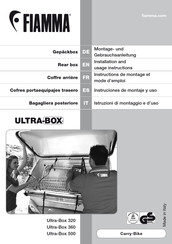 Fiamma Ultra-Box 320 Instructions De Montage Et Mode D'emploi