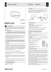 ESYLUX RC 230i KNX Notice D'utilisation