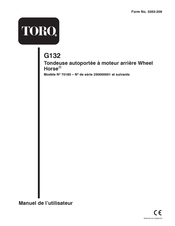 Toro G132 Manuel De L'utilisateur