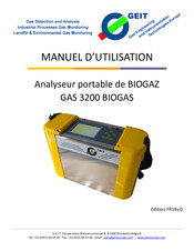 GEIT Biogaz Série Manuel D'utilisation