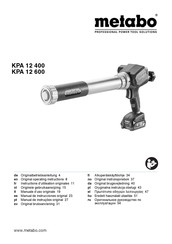 Metabo KPA 12 400 Instructions D'utilisation Originales