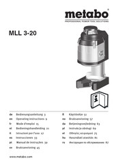 Metabo MLL 3-20 Mode D'emploi