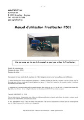 AGROFROST Frostbuster F501 Manuel D'utilisation