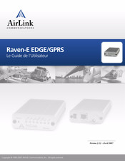 Airlink Raven-E EDGE/GPRS Guide De L'utilisateur
