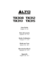 Alto Professional TX308 Guide D'utilisation