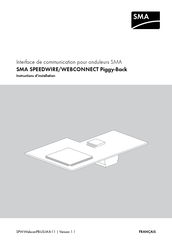 SMA SPEEDWIRE/WEBCONNECT Piggy-Back Instructions D'installation