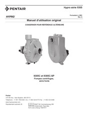 Pentair Hypro 9305C-SP Manuel D'utilisation Original