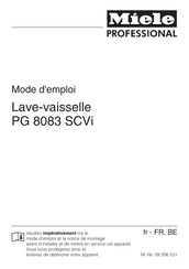 Miele professional PG 8083 SCVi Mode D'emploi