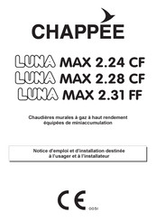 Chappee Luna Max 2.28 CF Notice D'emploi Et D'installation Destinée À L'usager Et À L'installateur