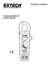 Extech Instruments MA200 Guide De L'utilisateur