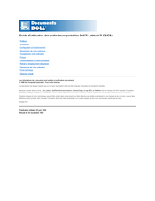 Dell Latitude CSx Guide D'utilisation