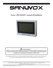 Sanuvox BIO SMART Manuel D'installation