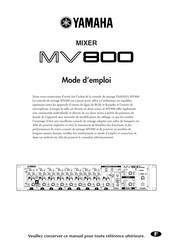 Yamaha MV800 Mode D'emploi