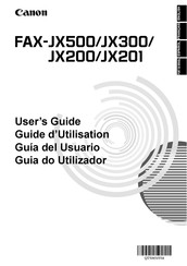Canon FAX-JX201 Guide D'utilisation