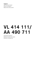 Gaggenau VL 414 111 Notice D'utilisation