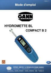 Gann HYDROMETTE BL COMPACT B 2 Mode D'emploi