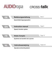 AUDIOropa cross:talk a58100 Mode D'emploi
