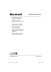 EINHELL Power X-Change TE-VC 36/30 Instructions D'origine