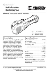 Campbell Hausfeld TL146200AJ Manuel De L'opérateur