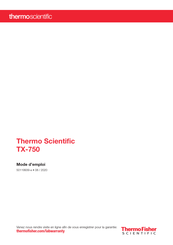 Thermo Scientific TX-750 Mode D'emploi